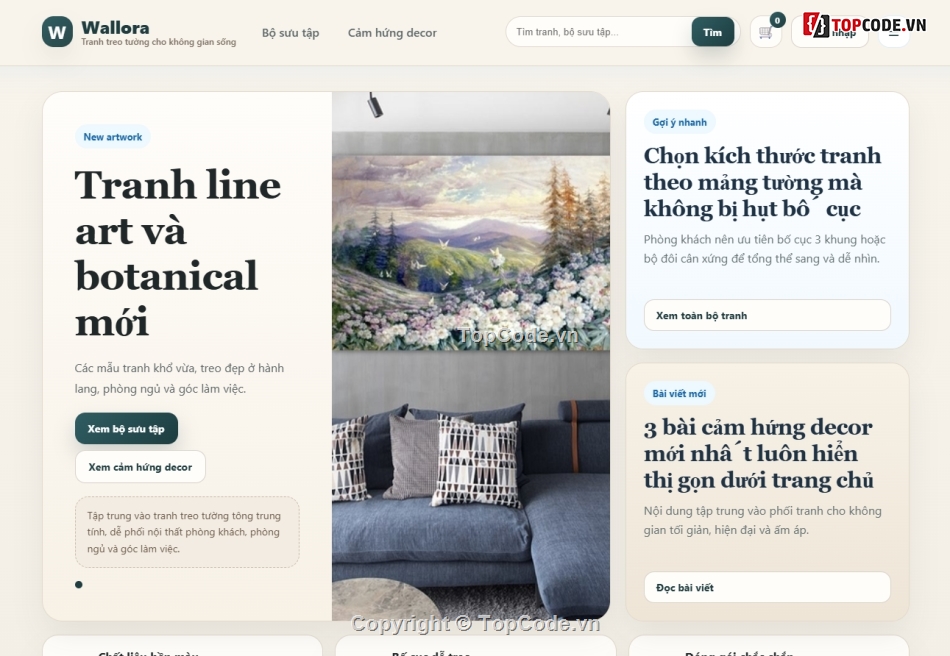 website đẹp,bán tranh,web bán tranh